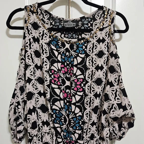 Angie boho tunic or dress L EUC - Picture 11 of 13